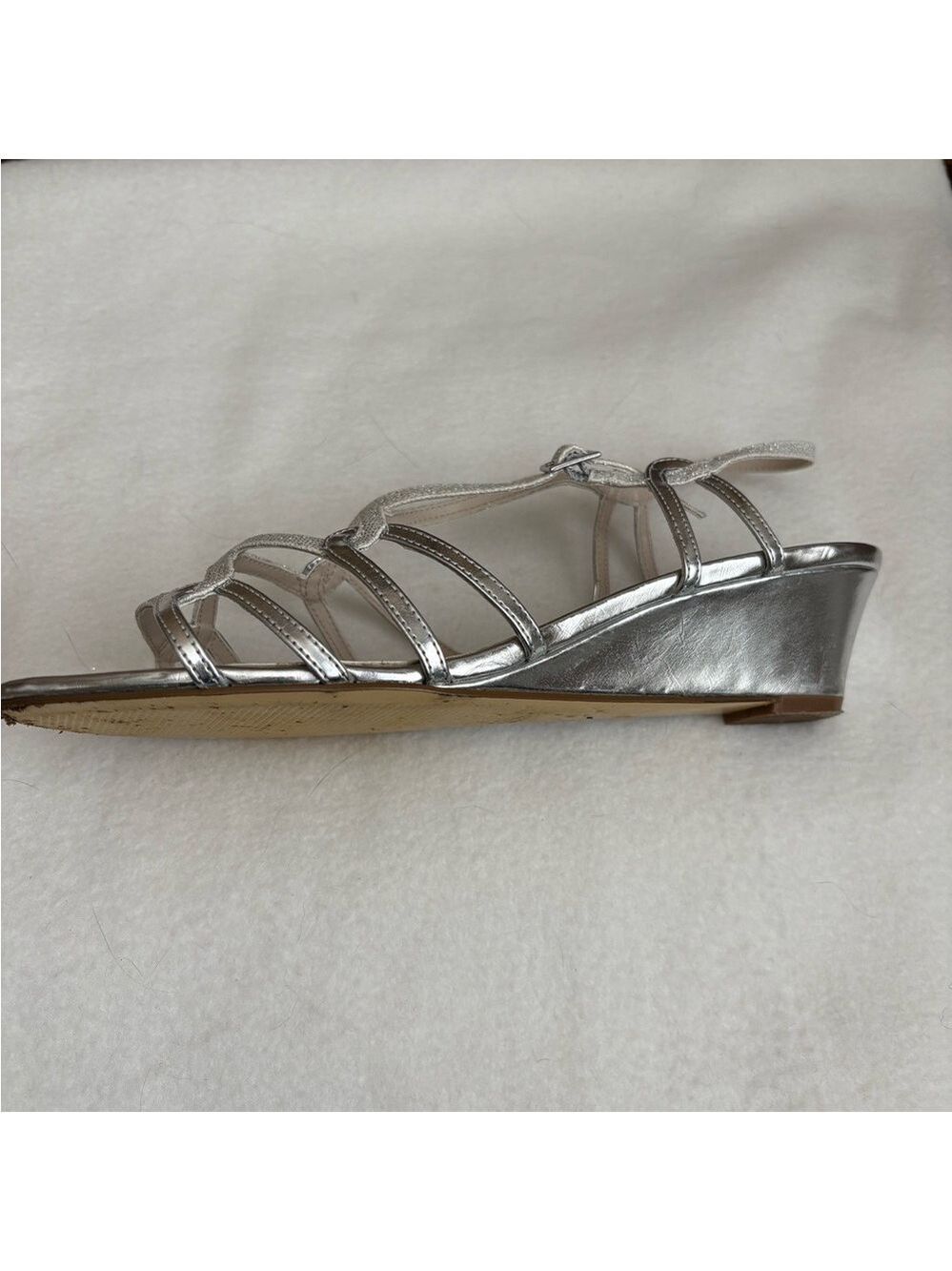 Silver Strappy Sandals for Women - Picture 2 of 4